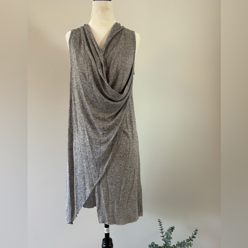 Elegant Gray Drape Tunic
